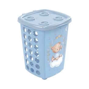Cesto De Roupas Infantil Ursa  Azul - 38 Litros
