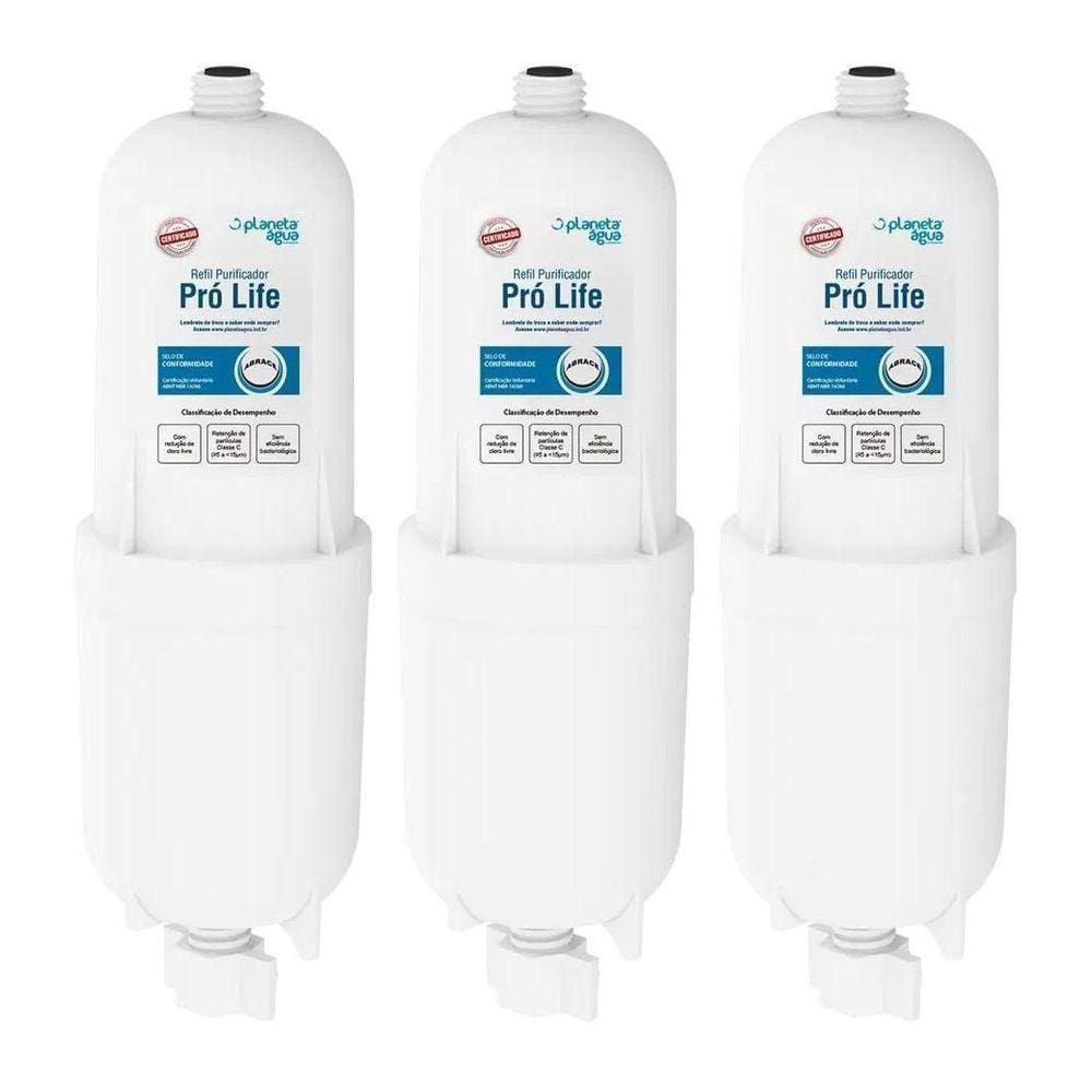 Kit 3 Refil Filtro Para Purificador De Água Soft Everest