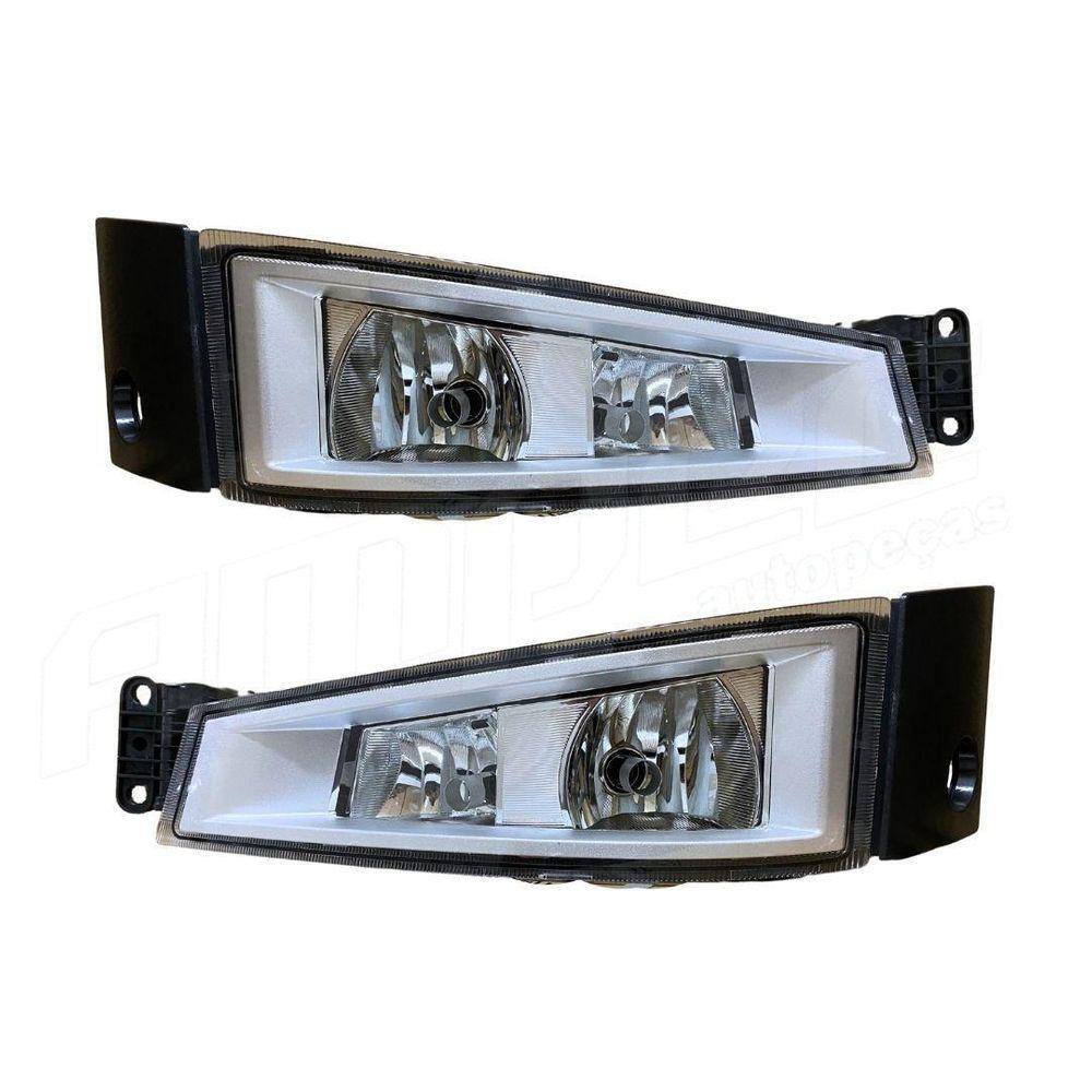 Par Farol Auxiliar Foco Duplo Compatível Volvo Fh16