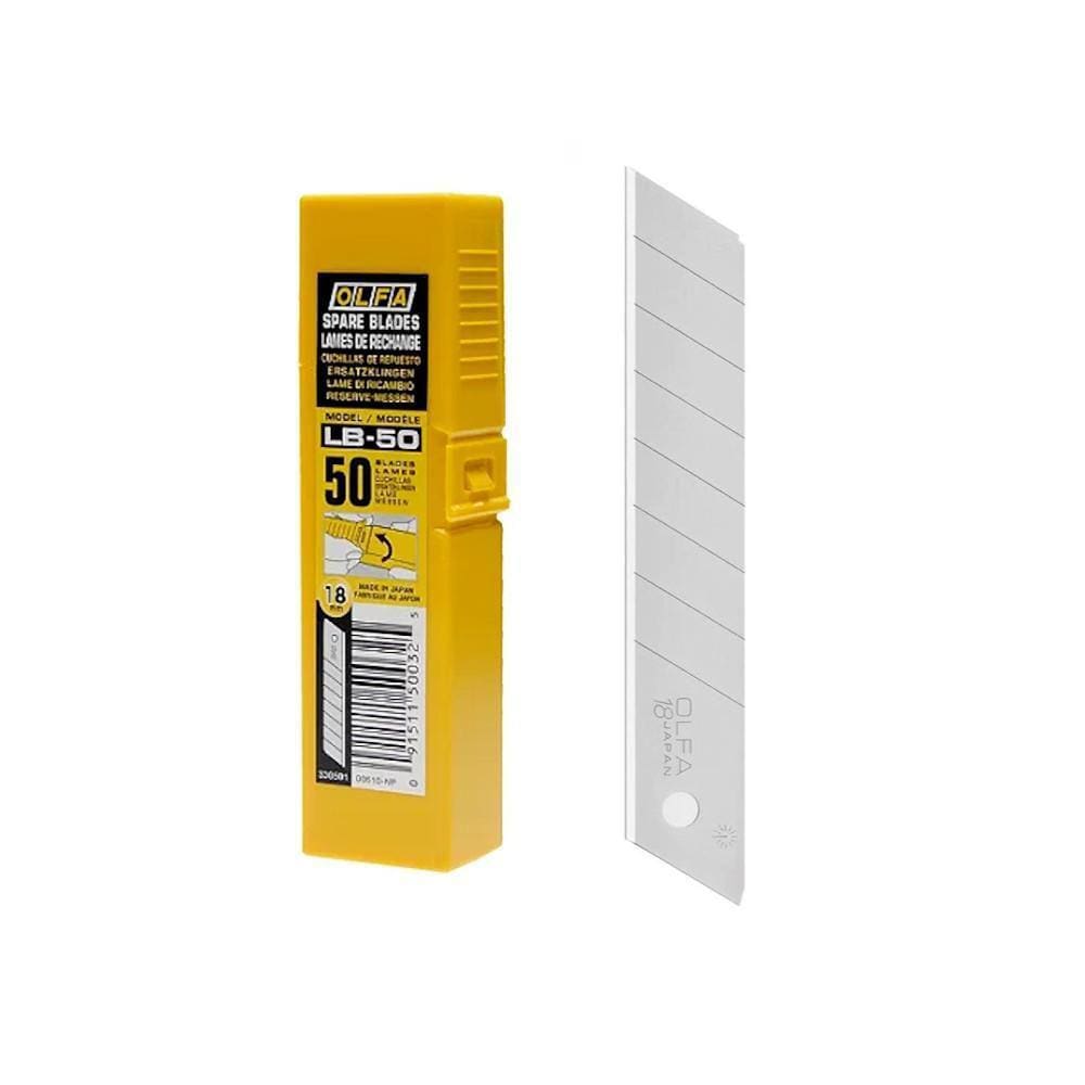 Estojo De Lâminas Olfa Lb-50B Com 50 Unidades