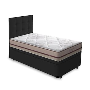 Cama Box Baú + Cabeceira Cassis e Colchão de Solteiro - Anjos - Classic Molas Ensacadas 88cm