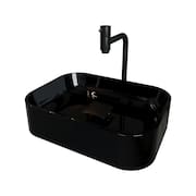 Cuba Pia Banheiro Oxford Torneira Inox Valvula Click Black Preto Brilho