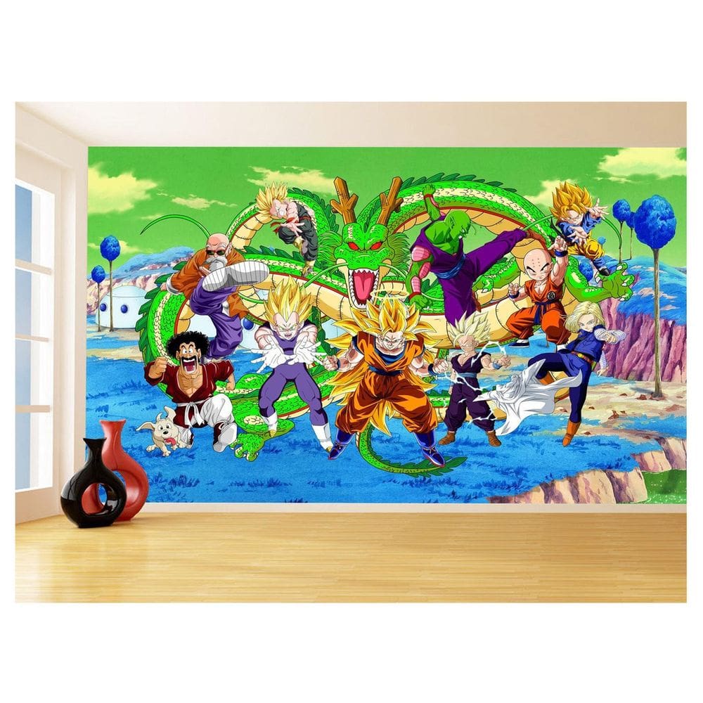 Papel De Parede Dragon Ball Goku Vegeta Anime 3,5M Dbz375