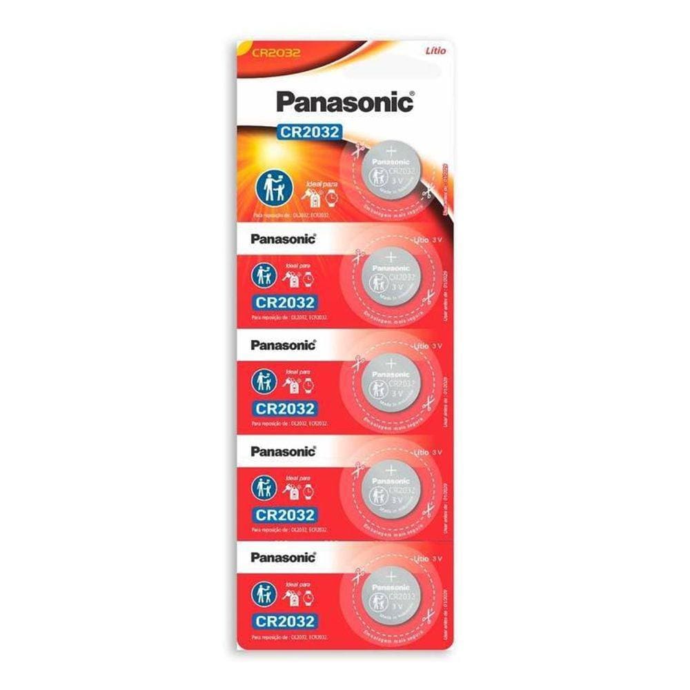 Bateria Cr 2032 Botão Panasonic Cartela Com 05 Unidades - Pç / 5 [F108]