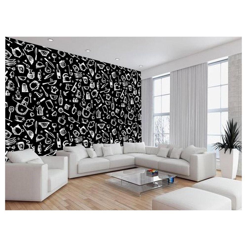 Papel De Parede 3D Textura Cozinha Café Comida 3,5M Txt197