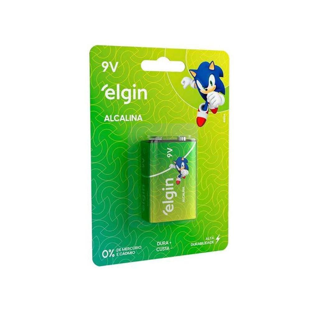 Bateria Alcalina 9v Elgin Cartela 01 Unidade [F108]