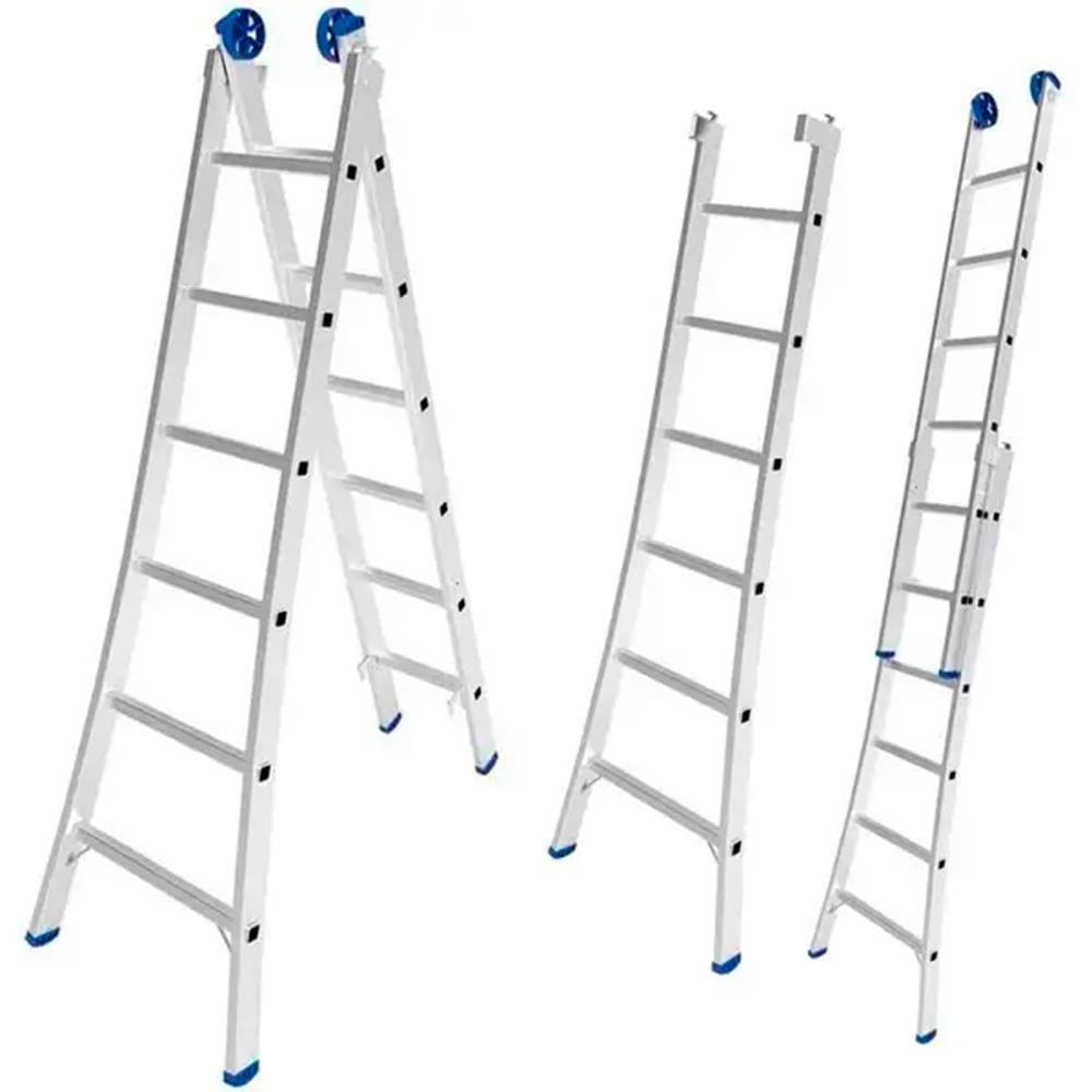 Escada de Alumínio Extensiva 2x6 Degraus 1.97 x 3.09 Metros EVALD