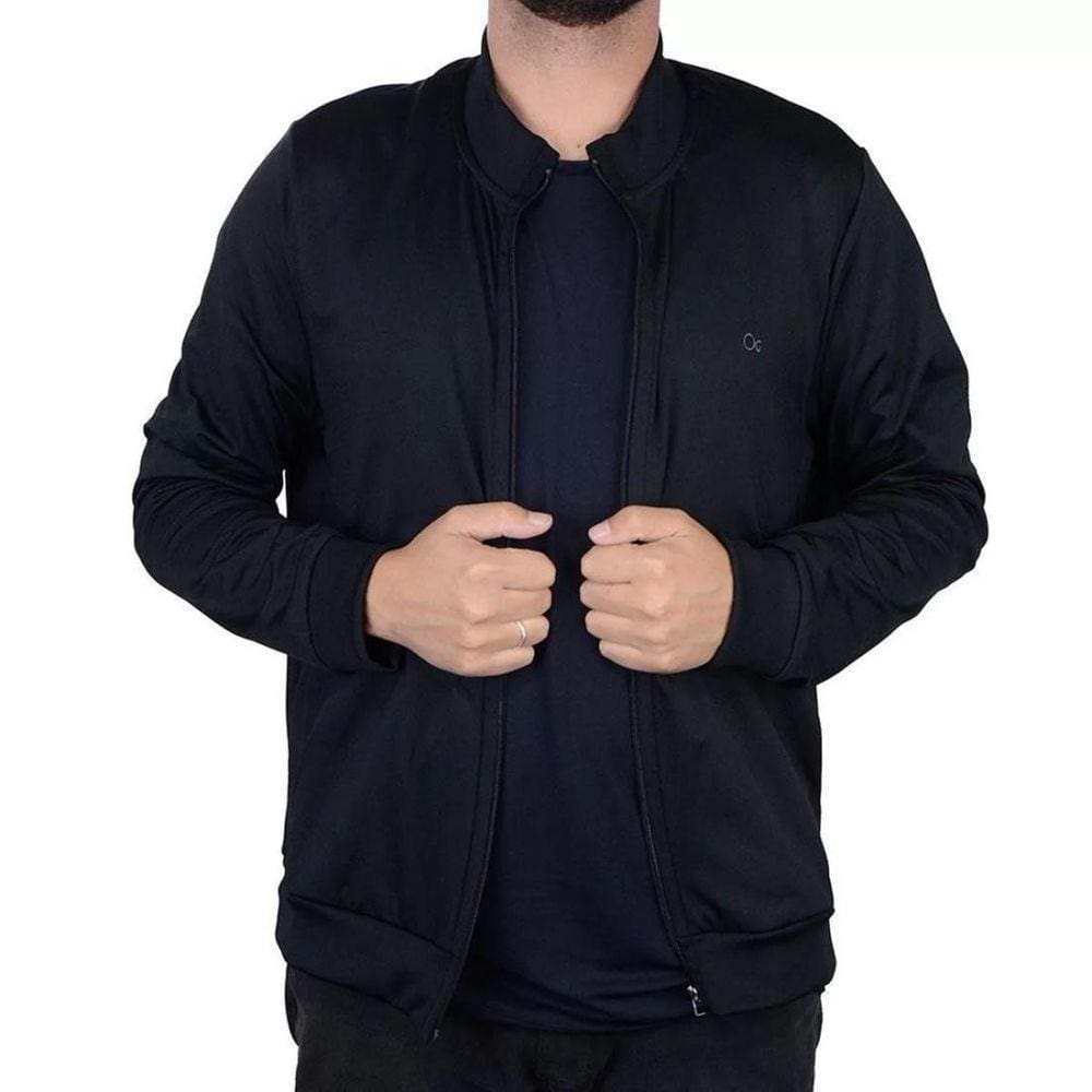 Jaqueta Masculina Essencial Helanca Fecho Ziper Ogochi