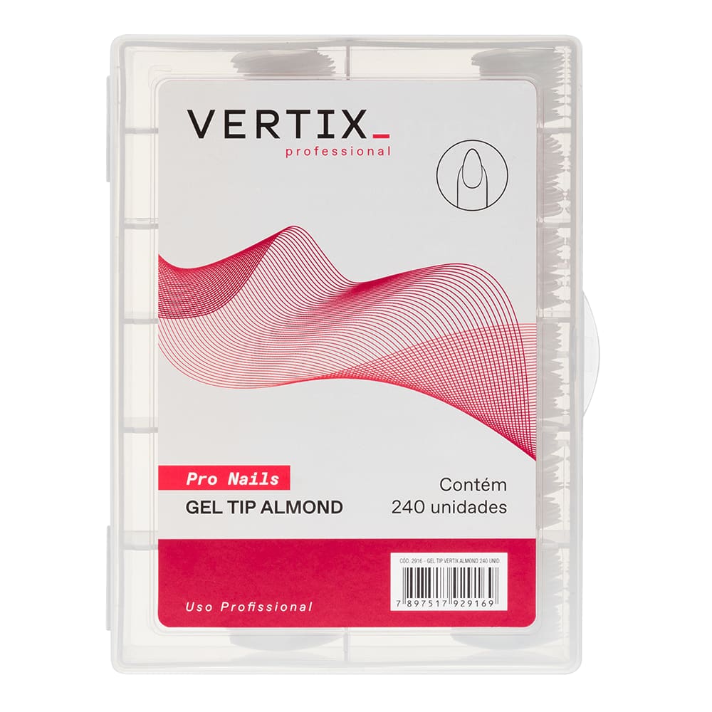 Gel Tip Almond  240 Unidades Vertix