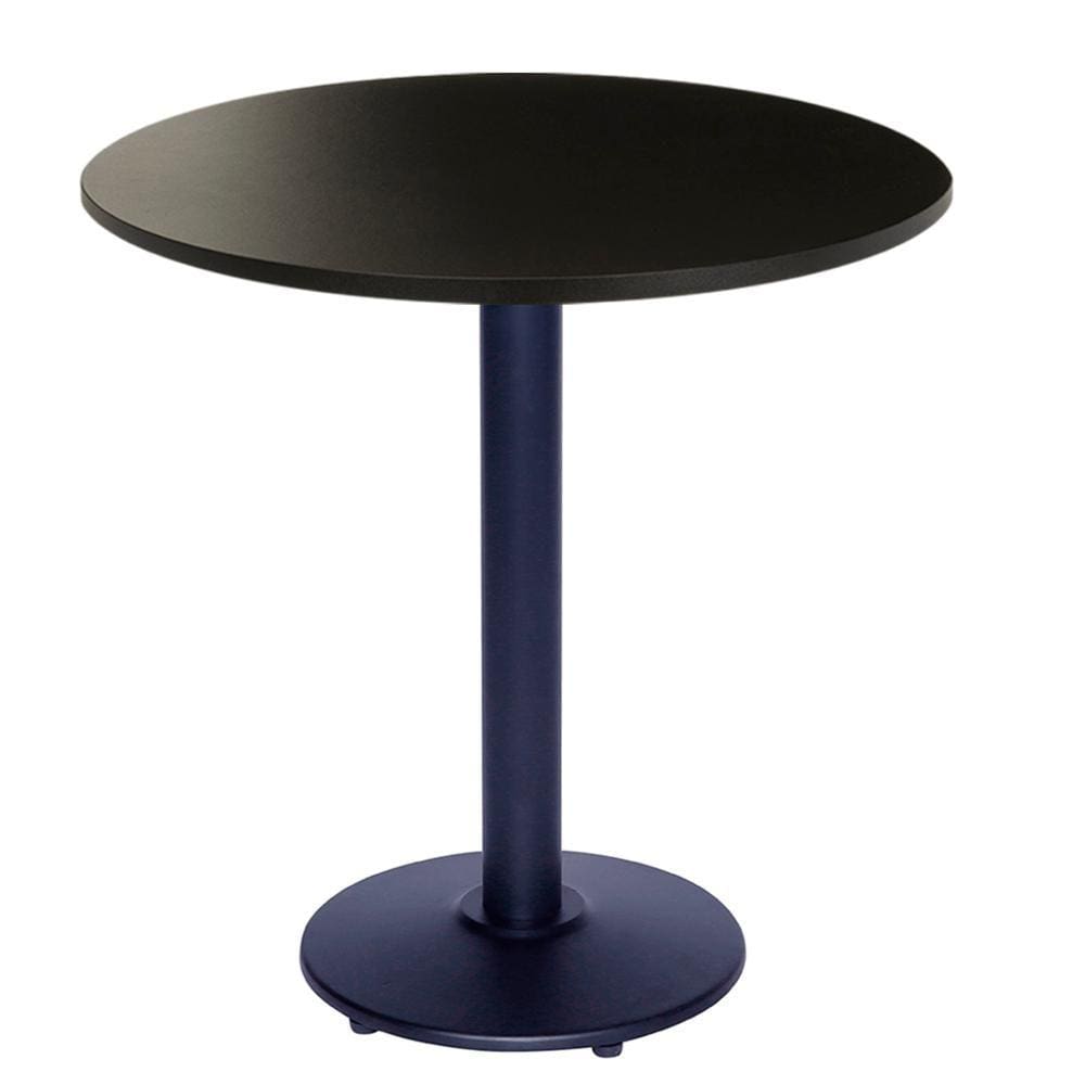 Mesa Zeta 77,50 cm (Altura) com Tampo em MDP Redonda 60 cm Preto