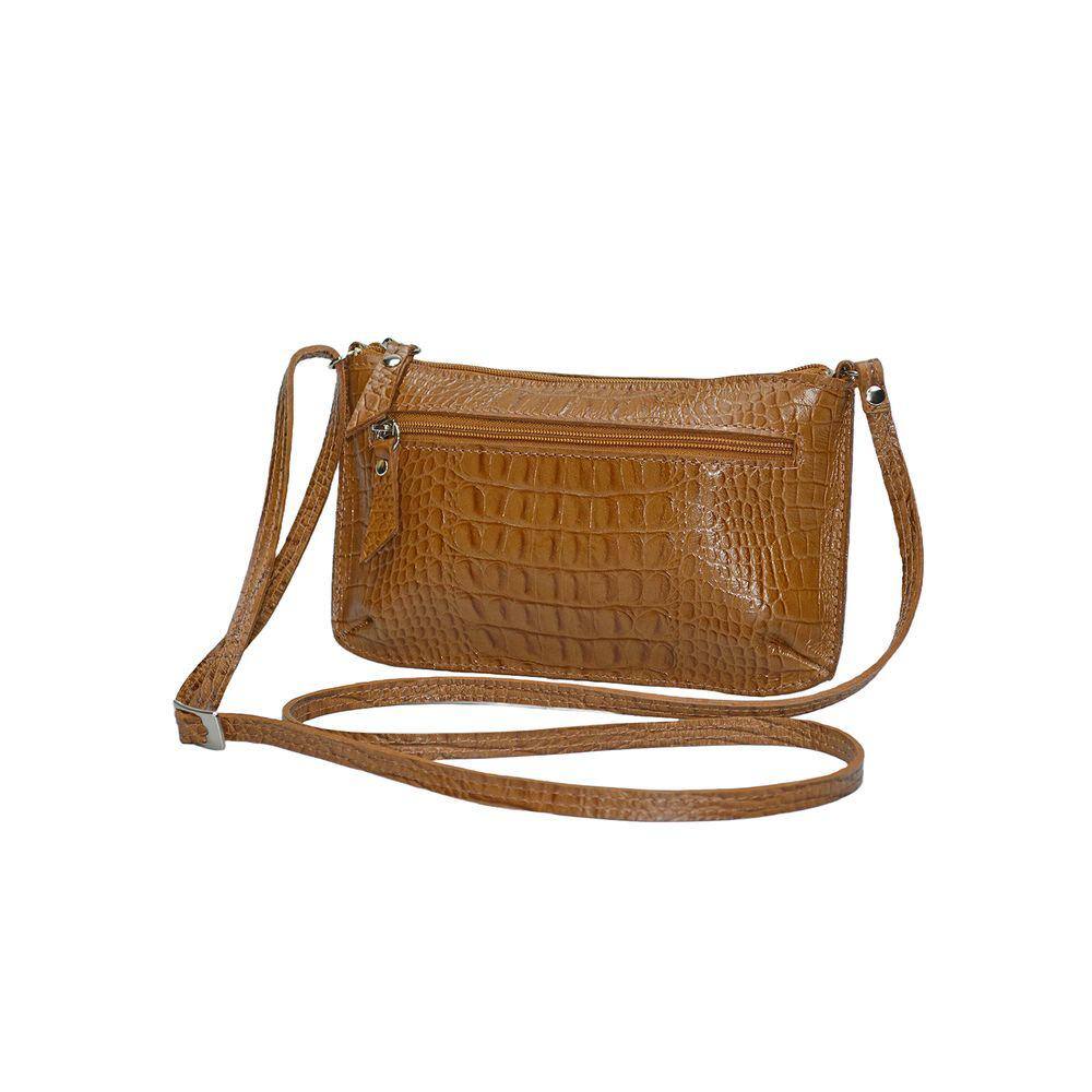 Bolsa Transversal Mini Pequena Tiracolo Feminina Lateral Couro