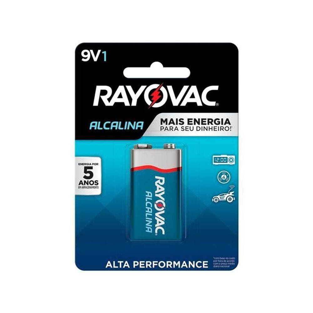 Bateria Alcalina 9v Rayovac Cartela Com 01 Unidade [F108]