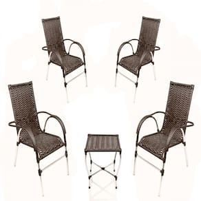 Jogo 4 Cadeiras E Mesa E Jardim