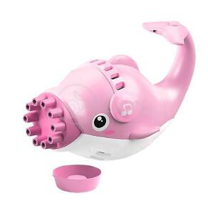 Kit 1 Golfinho Bolha Sabão Criança Infantil+ 3 Pilha Rosa 4