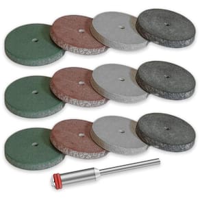 Kit 12 Roda Borracha 22Mm Haste 3Mm Polimento Micro Retífica