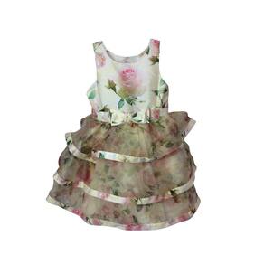 Vestido Festa Infantil Petit Cherie Luxo Amarelo Floral tam 2