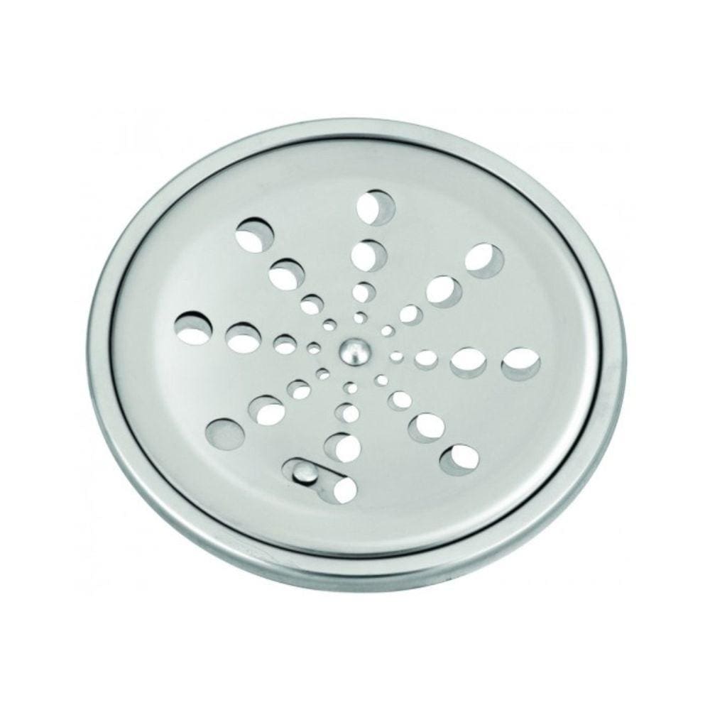Grelha Inox Redonda Com Caixilio e Fechamento 10 CM Inox Natural