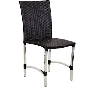 Cadeira De Alumínio Para Mesa De Jantar Preto