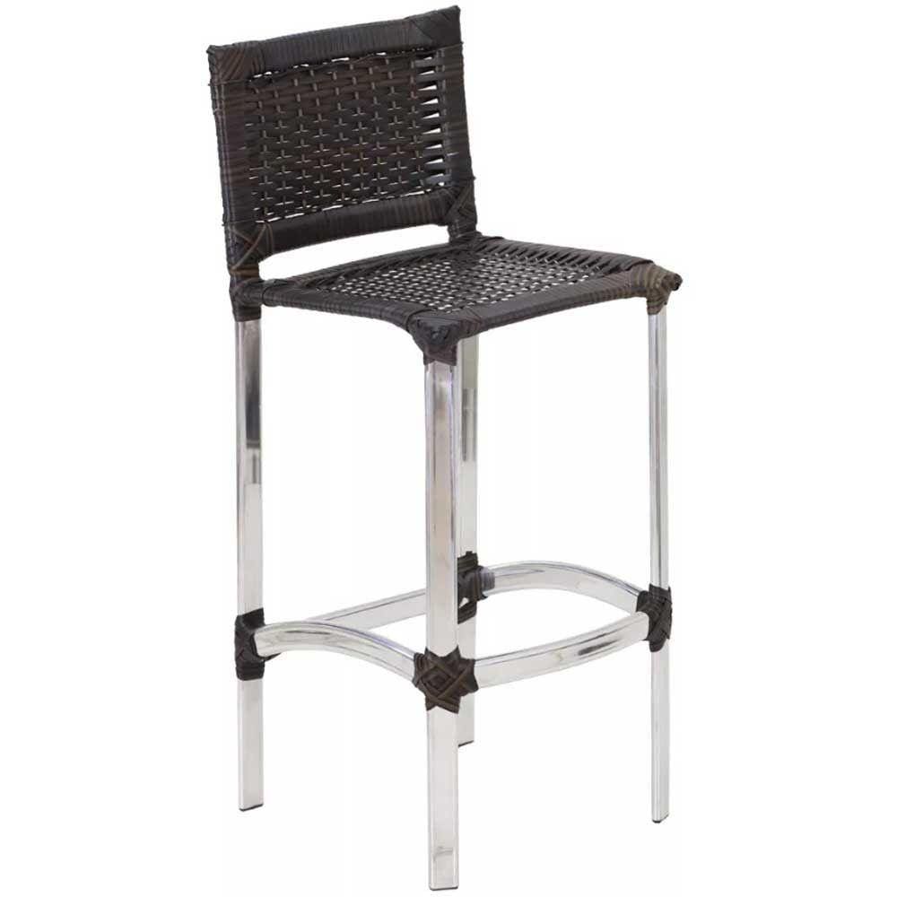 Banqueta Madri Em Alumínio Para Edícula Pedra Ferro