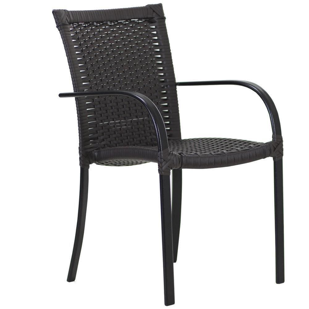 Cadeira Ascoli Em Alumínio Eletrostática Preto