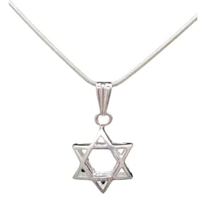 Gargantilha/Colar/Corrente Com Pingente Estrela De Davi