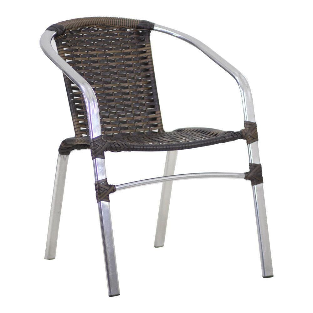 Conjunto 4 Cadeiras Floripa Em Alumínio Argila