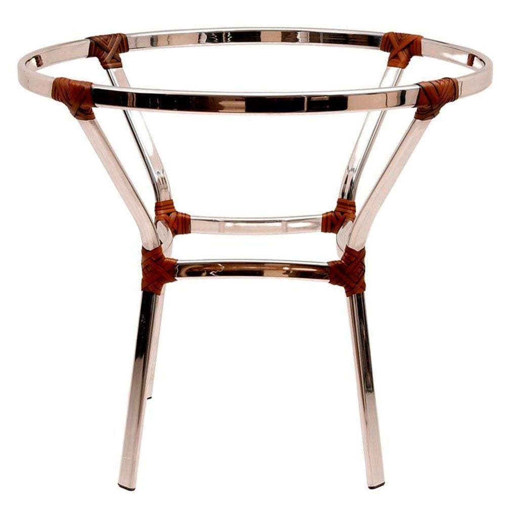 Mesa Ascoli Em Alumínio 70cm Altura X 80cm Argila