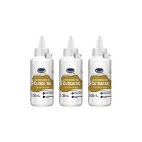 Amolecedor De Cutículas Ideal Óleo De Argan 100Ml - Kit 3Un