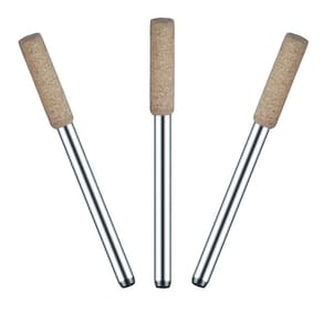Kit 3 Ponta Montada 4Mm Couro H 3Mm Polimento Micro Retífica