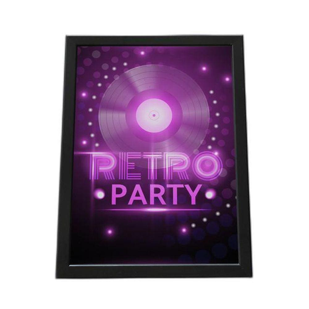 Quadro Com Moldura Retro Party Disco