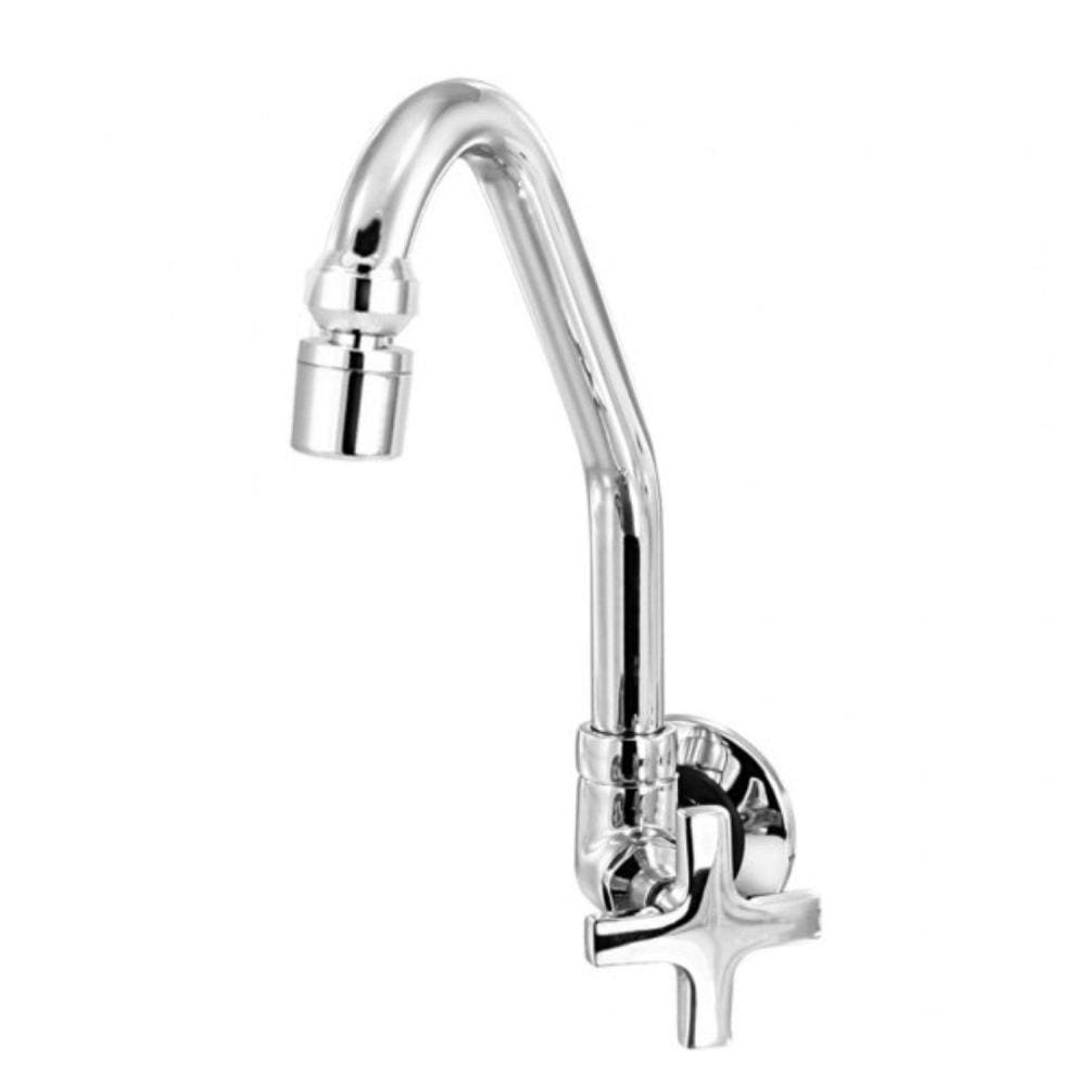 Torneira Cozinha Parede Bica Móvel 1168 Alfa C34 Cromado