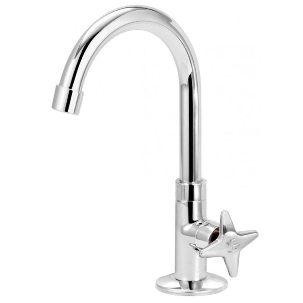 Torneira Banheiro Mesa Bica Alta 1198 Eco C23 Cromado