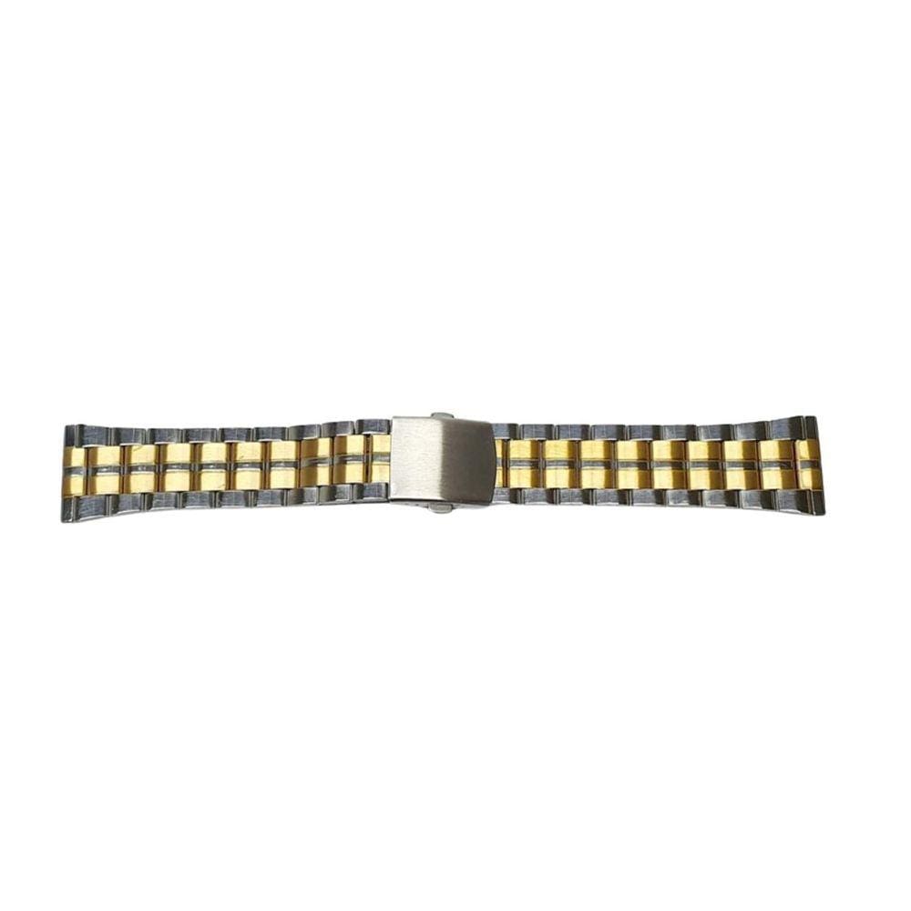 Pulseira De Aço Para Relógio Reta Bicolor- Mista 24Mm