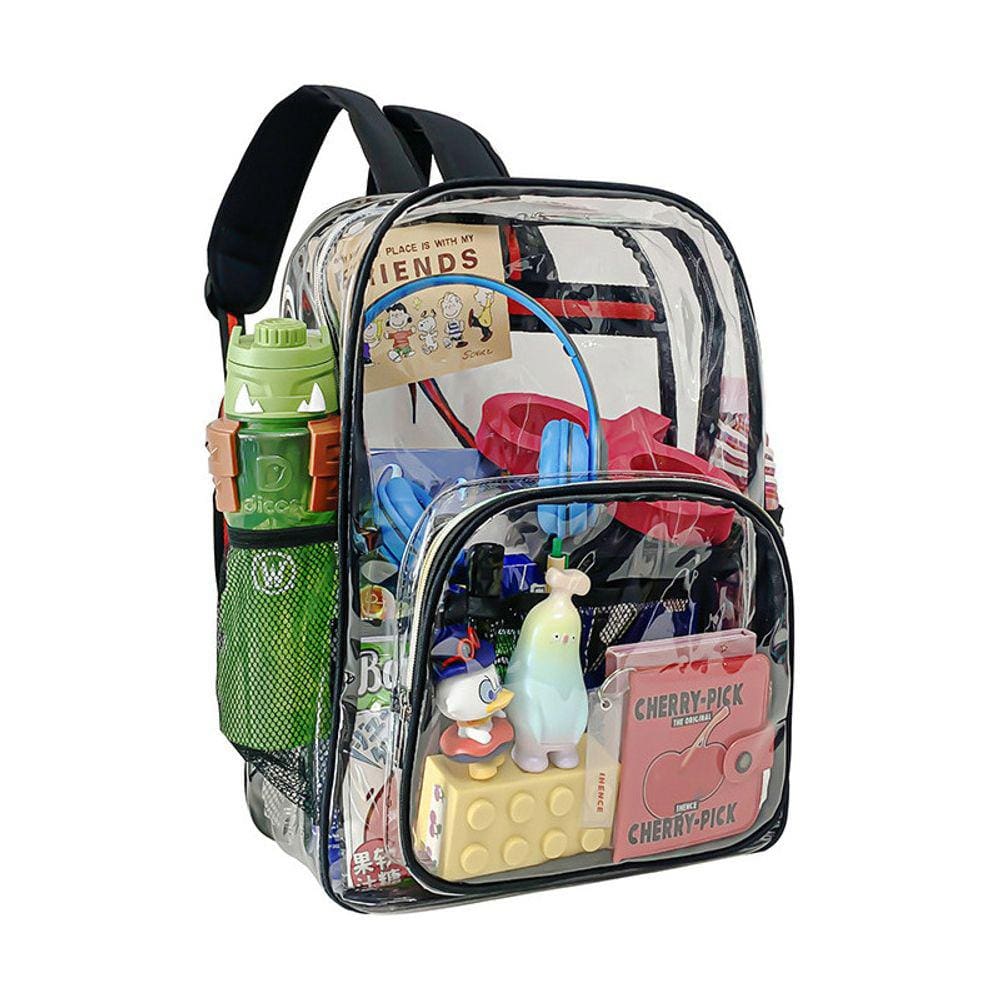 Mochila de PVC transparente à prova d`água para laptop de 15,6 polegadas