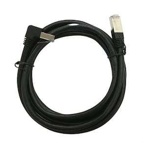Cabo De Rede Cat7 Plug 90 Graus Para Cima Preto - 5 Metros