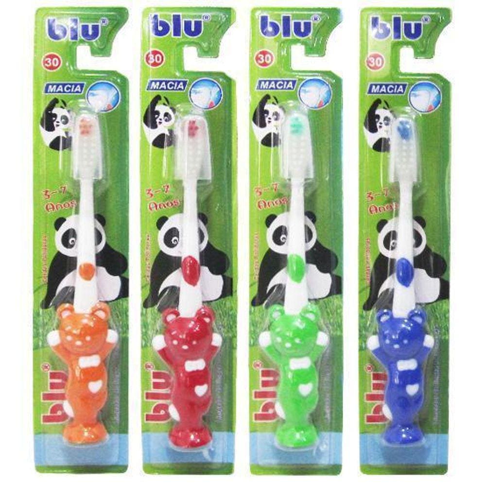 Escova Dental Infantil Macia Urso Protetor Cerda Colors Blu