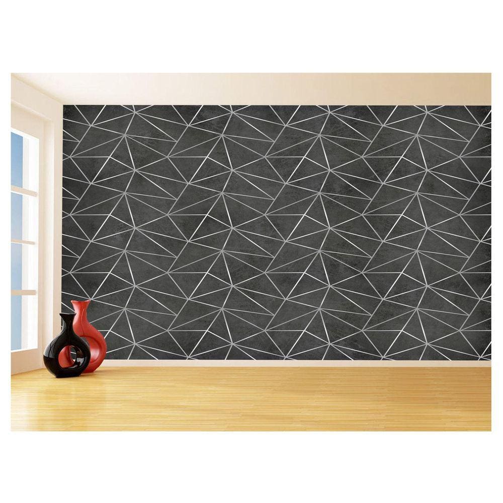 Papel De Parede Concreto Queimado Listra Risco 3,5M Kkt28