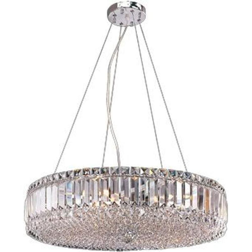 Pendente Lustre Alcmera De Cristal Para Led 37Cm