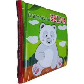 Livro de Banho Bebê Banho Animais da Selva Coleção Molhe e Veja as Cores