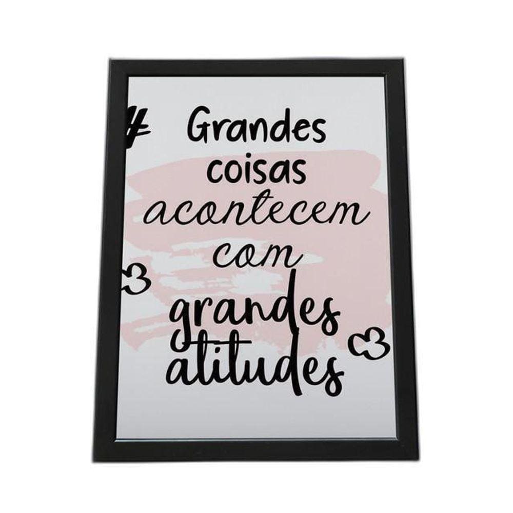Quadro Com Moldura Grandes Coisas Acontecem Com Grandes