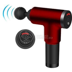 Massageadora Elétrico Alívio Muscular 6 Níveis Vermelho