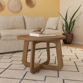 Mesa de Centro Redonda 59cm 100% Mdf Jasmin Cinamomo
