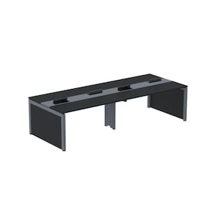 Mesa de Plataforma Dupla para 4 Pessoas Corporativa 110x140/4p Preto/Grafito