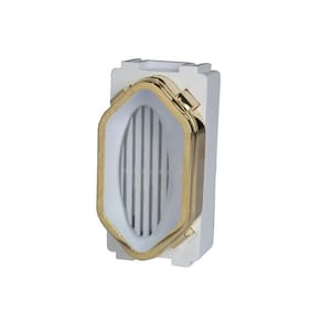 Modulo Cigarra Bivolt  Som   - Dicompel Novara Branco Gold