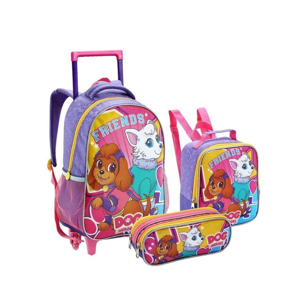 Kit Escolar Infantil Dog Heroes Friends 16 - Seanite