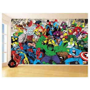 Papel De Parede Heróis Marvel Vingadores Cap 3,5M Nhma280