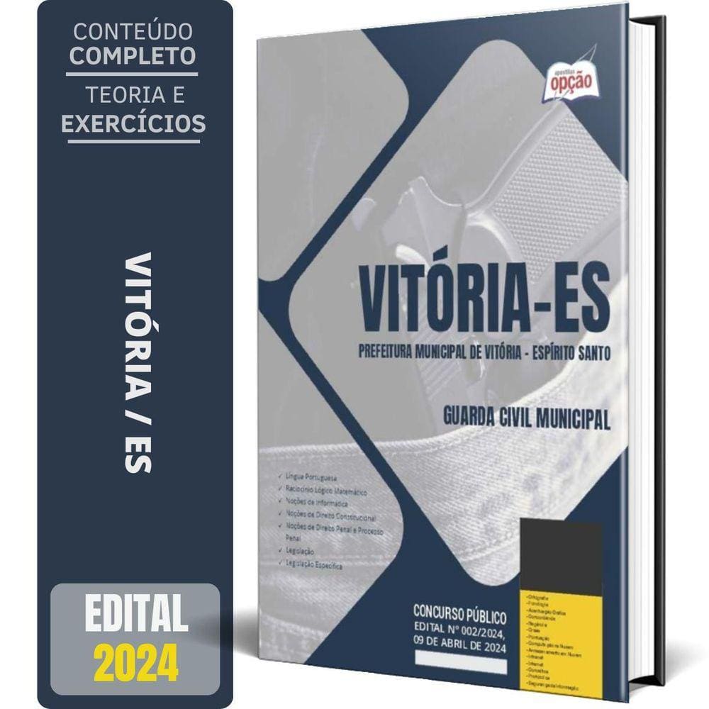 Apostila Prefeitura Vitória Es 2024 - Guarda Civil Municipal