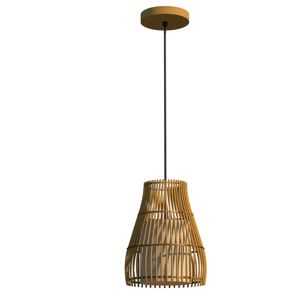 Pendente Rattan Ôtaki Ø18x25cm 3 Metros De Cabo