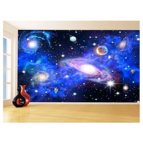 Papel De Parede 3D Espaço Estrelas Planetas 3,5M Nsp161