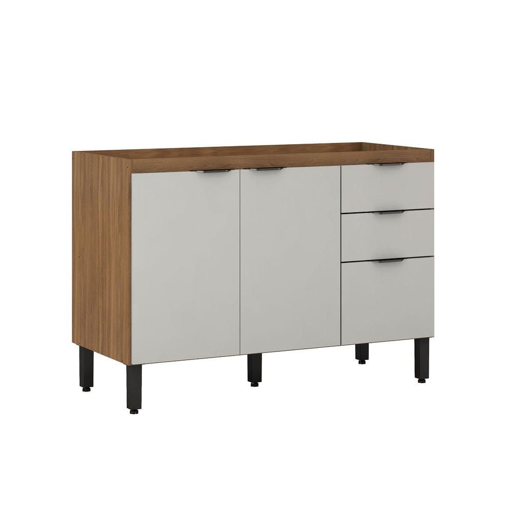 Gabinete de Pia Armário Firenze 120cm Amendola/Nude S/ Tampo - Demobile